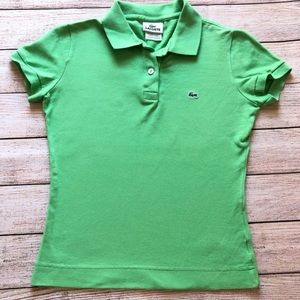 Lacoste polo shirt short sleeve green Size 2 - xs